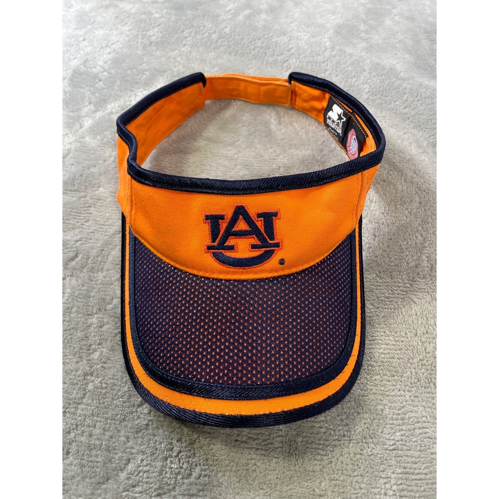 Auburn Tigers Visor Hat Vintage Starter Mesh NCAA Football College Hook Loop‎